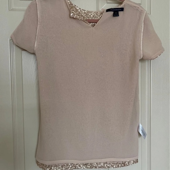 French Connection Sequins Top, Light Pink, Size 2, Like New - Picture 5 of 9
